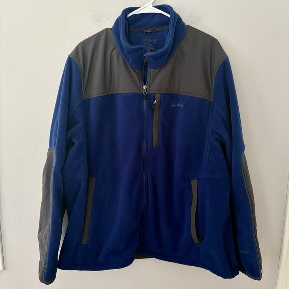 L.L. Bean Other - L.L. Bean Men’s XXL Fleece Polartec Jacket Blue Gray & Full Zip Warm Soft Cozy